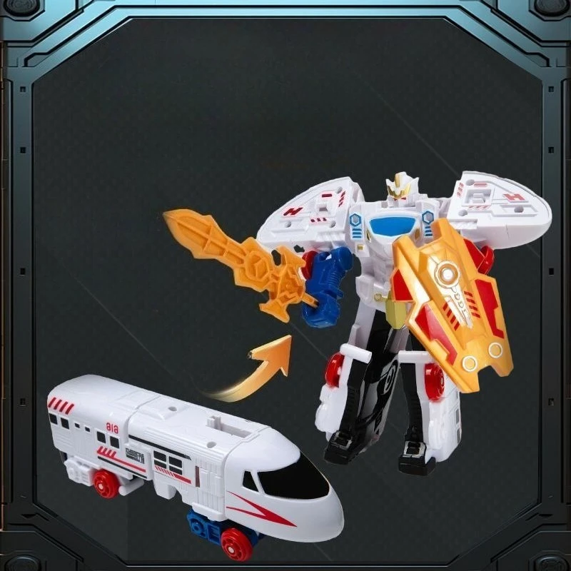2個！ 6 ''/15 センチメートル変形ロボット玩具コンバーチブルアクションフィギュア ABS プラスチックモデルロボット列車メカ戦士シリーズ子供のギフト