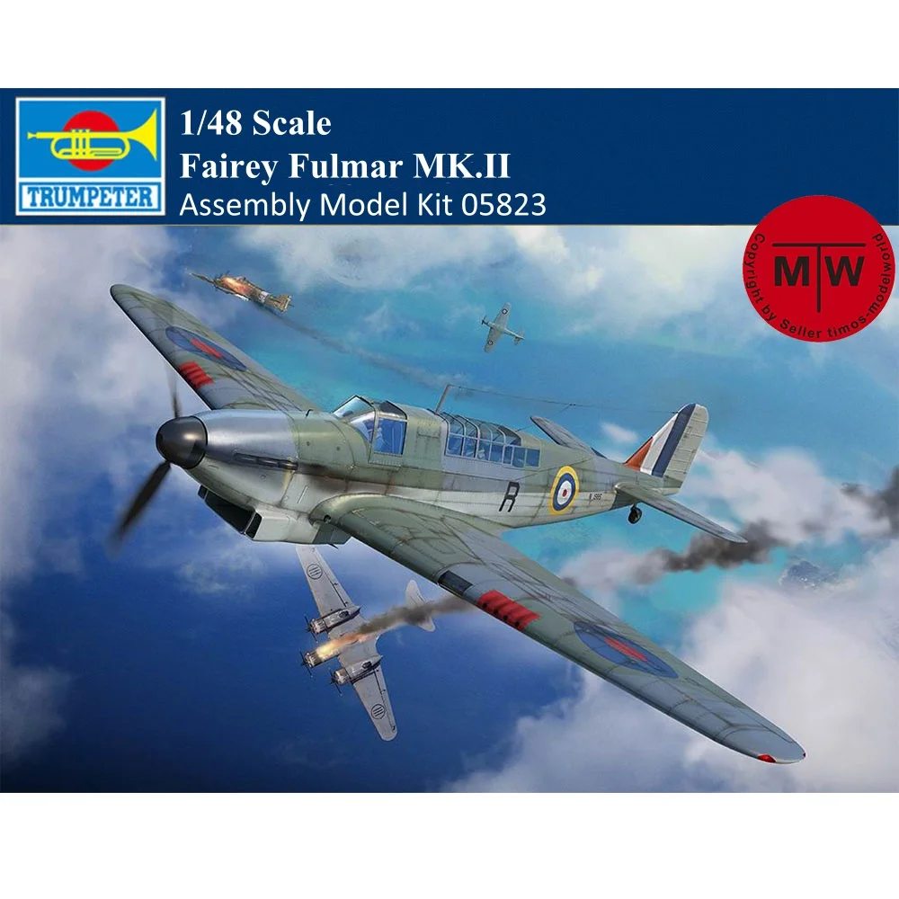 

Trumpeter 05823 1/48 Scale Fairey Fulmar MK.II Military Plastic Assembly Model Kit