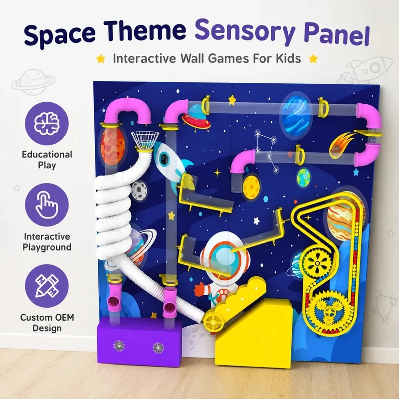 Commercial Indoor Playground Sensory Interactive air Ball Tube Wall Panel Games for Kids Daycare Educational Amusement Equipment