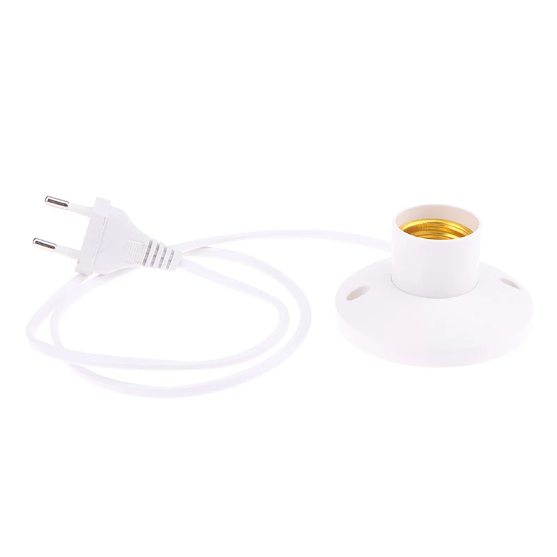 EU LED Stand Lamp Holder E27 Bulb Plug Dome Socket With Cable Base For Table Light Night Stands Lampholder Accessories