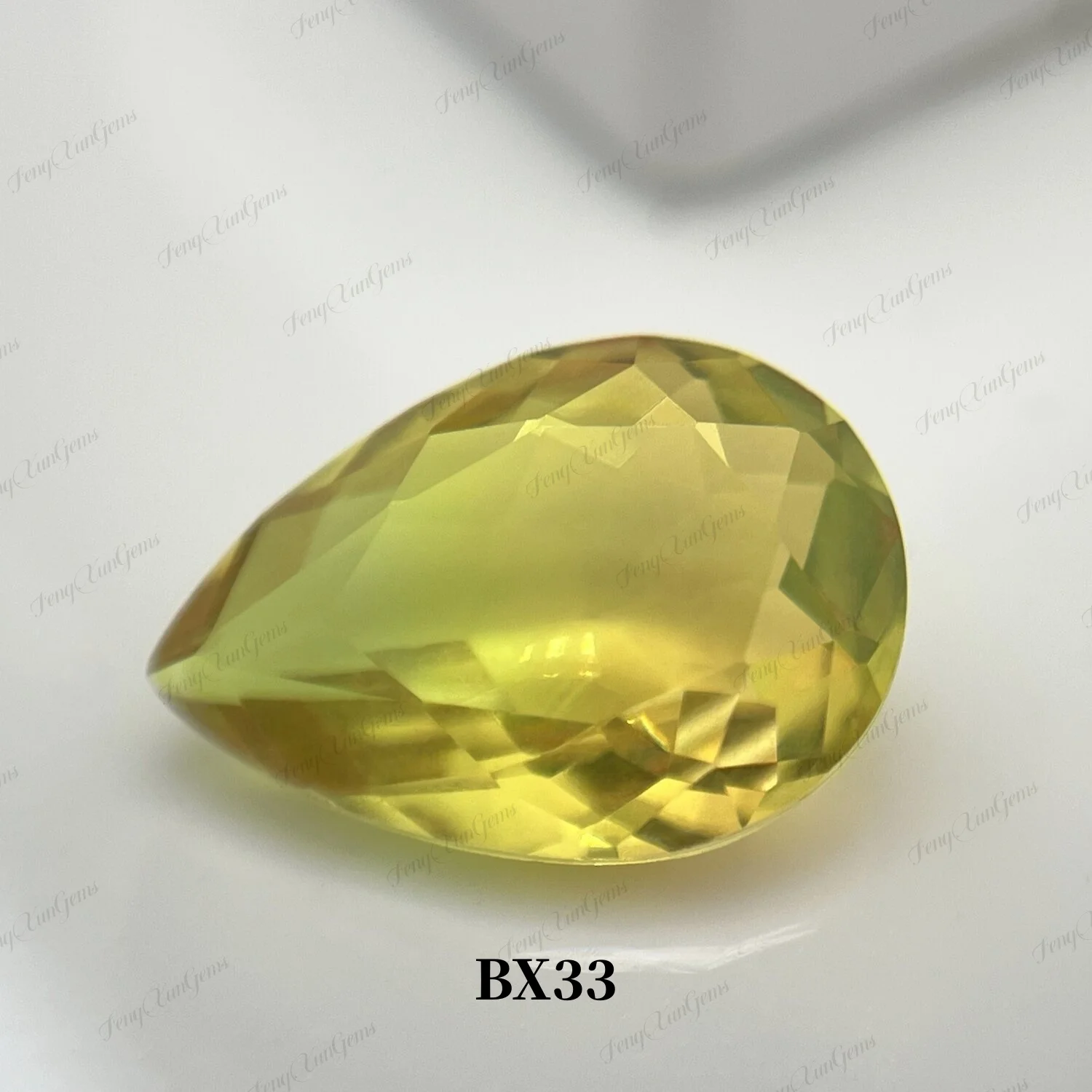 Pear Cut Glass Watermelon Tourmaline Loose Stone Imitation Tourmaline For Handmade Earrings Pendant Craft