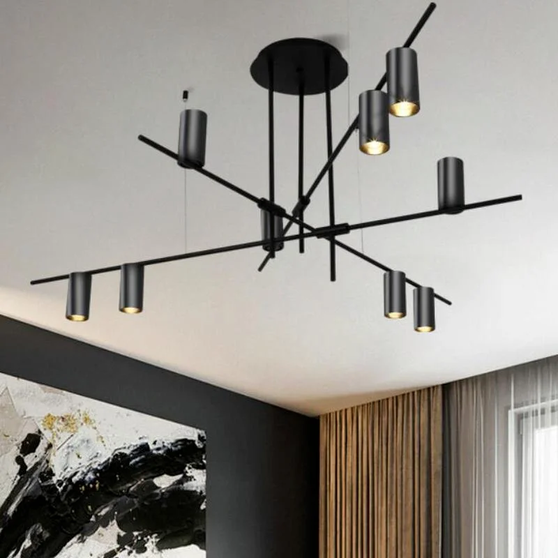 

Scandinavian Post-modern wrought iron chandelier LED Creative Designer Tribes Chandelier Dining Room Coffee suspension luminaire