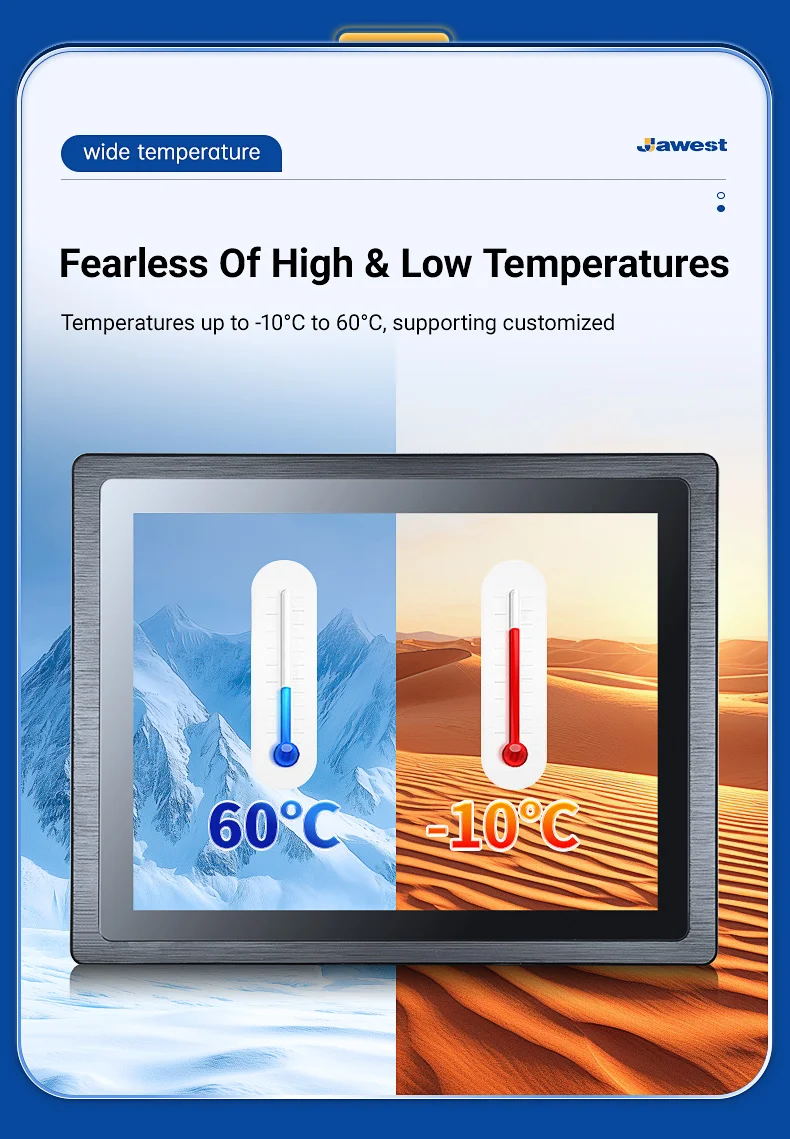 سطوع عالي مقاوم للماء Ip65 Hmi Linux Win Android 10.1 15 22 بوصة لوحة اللمس جزءا لا يتجزأ من الكمبيوتر الصناعي للتحكم الآلي