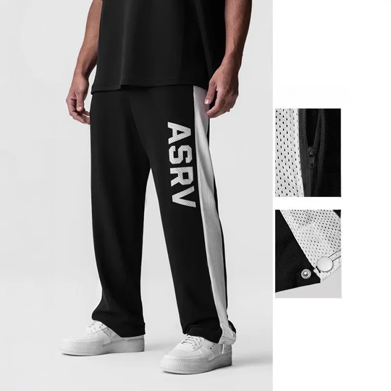 

Men's Summer Breathable Mesh Joggers Quick Dry Basketball Gym Fitness Training Pants Streetwear Loose Casual Running Trousers