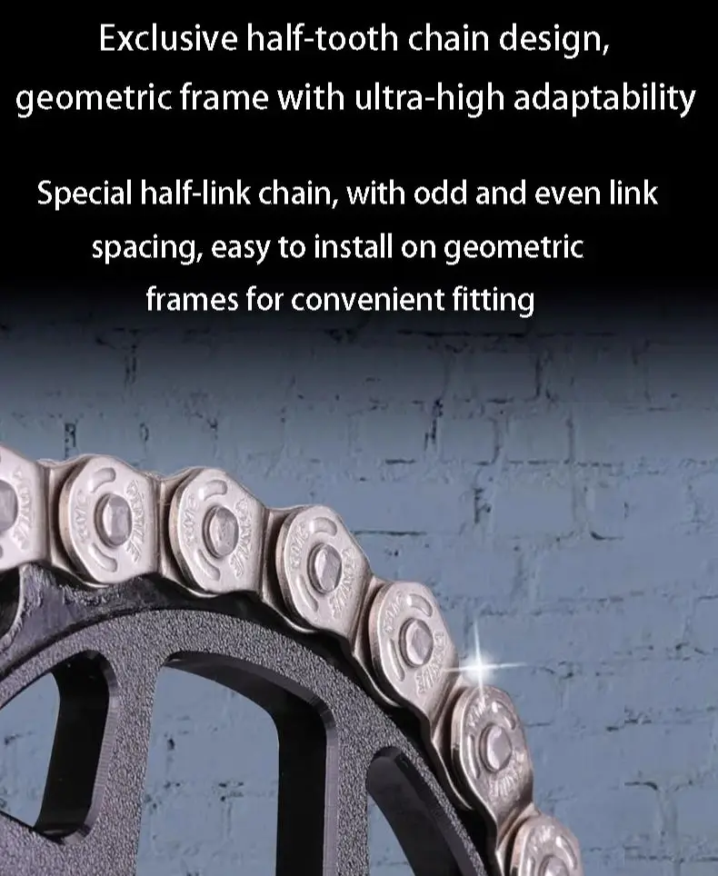 KMC Z1eHX\K1\HL1 BMX سلسلة أحادية السرعة نصف ربط سلسلة عالية القوة سلسلة سرعة واحدة