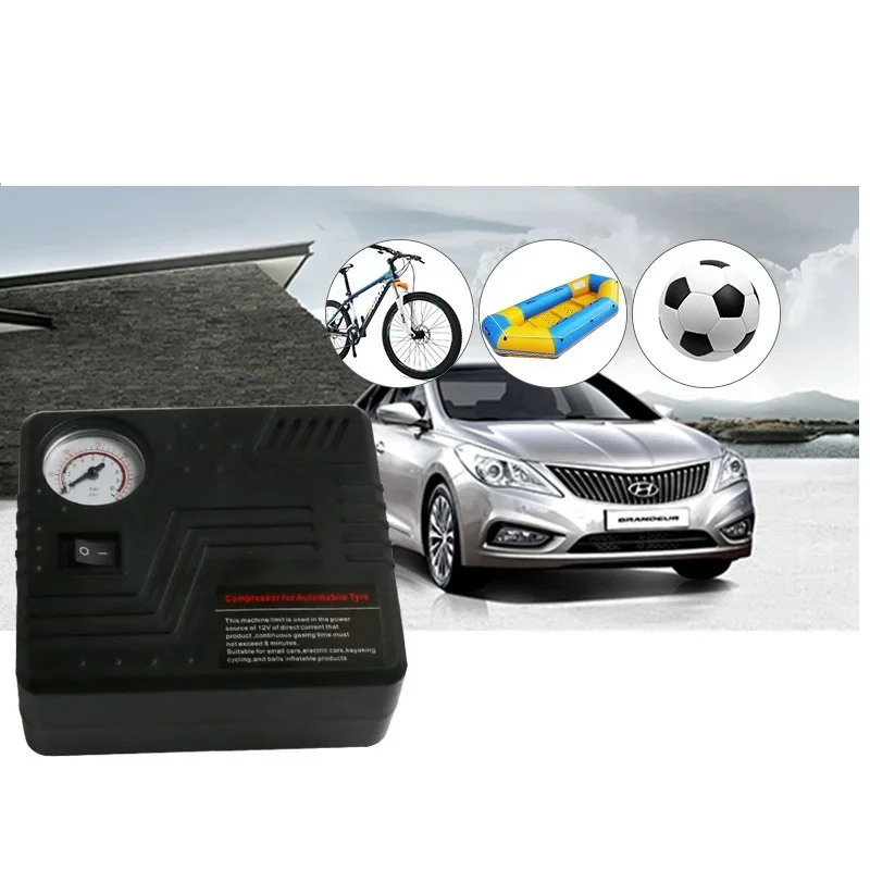 Portable Car Air Pump Auto Electric Air Compressor Tire Inflator 12V 150PSI with Car Jump Starter Connector Emergency Charging