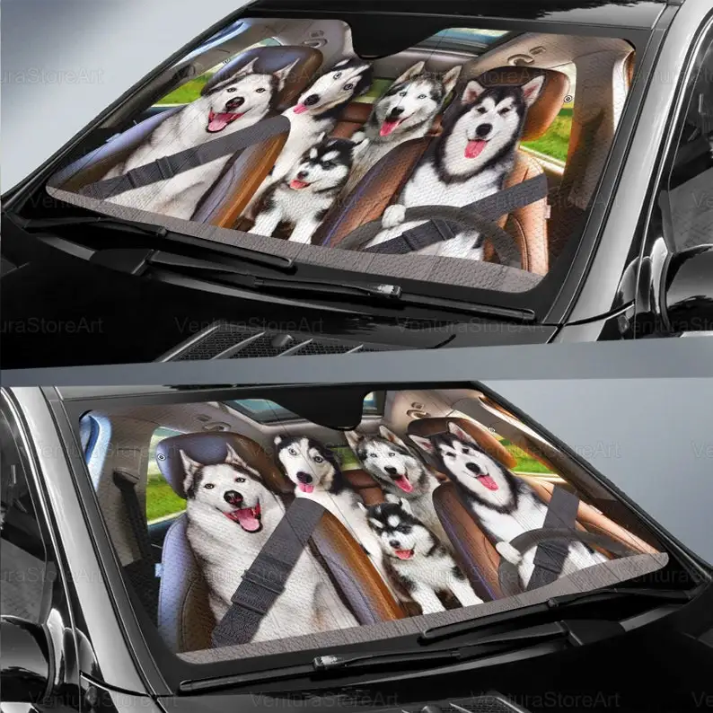 husky car sunshade windshield sunshade husky sunshade car sunshade car husky car decoration husband gift car sun protection