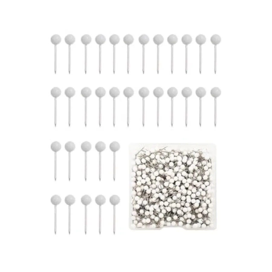

500 Pieces Map Push Pins, Small Round Head Marking Pins, Round Head Push Pin, Map Tacks Marking Pin