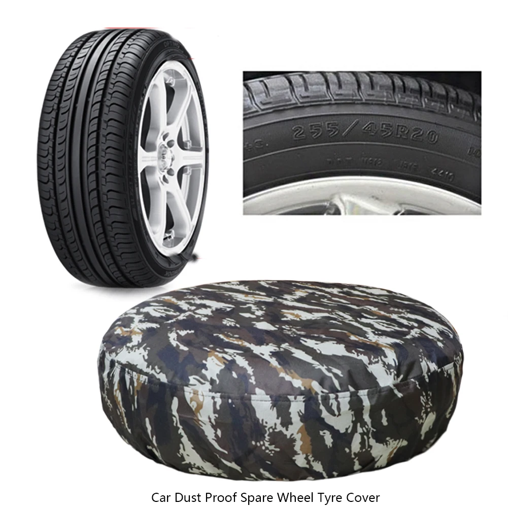 

Universal 14" 15" 16" 17" Thick Car Tire Camouflage Dust Proof Spare Wheel Tyre Cover Auto Car Exterior Accessories