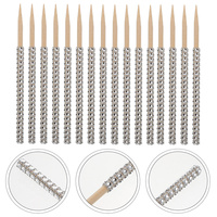 32Pcs Decorative Apples Sticks Beautiful Glossy Compact Candy Sticks for Chocolate Cake Pops DIY Sparkle Picks Festival Fruit