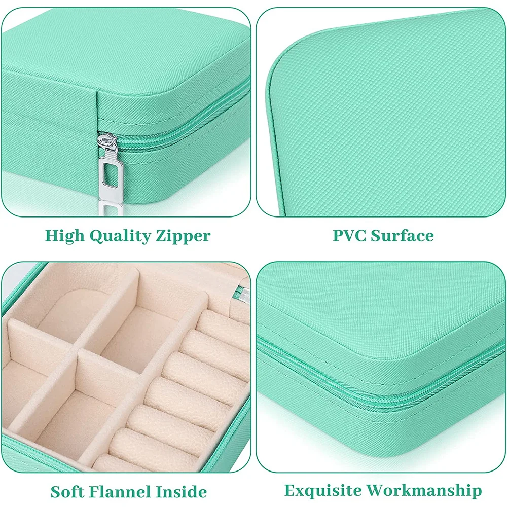 Portable Jewelry Box Jewelry Organizer Display Travel Jewelry Case Funny Pattern Boxes Leather Storage Earring Necklace Jewelers