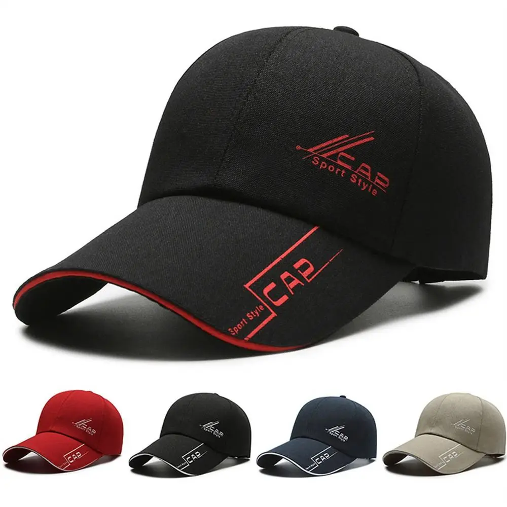 Fashion Adjustable Baseball Cap Solid Color Versatile Sun Hat Long Brimmed Dad Hat Spring Summer
