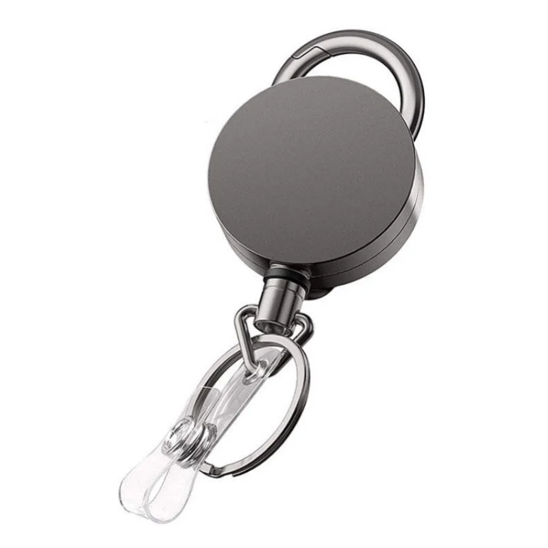Diebstahlsicherer und leicht ausziehbarer Schlüsselanhänger mit Schnalle, Gürtelclip und quadratischem Design – Auto-Schlüsselanhänger-Zubehör
