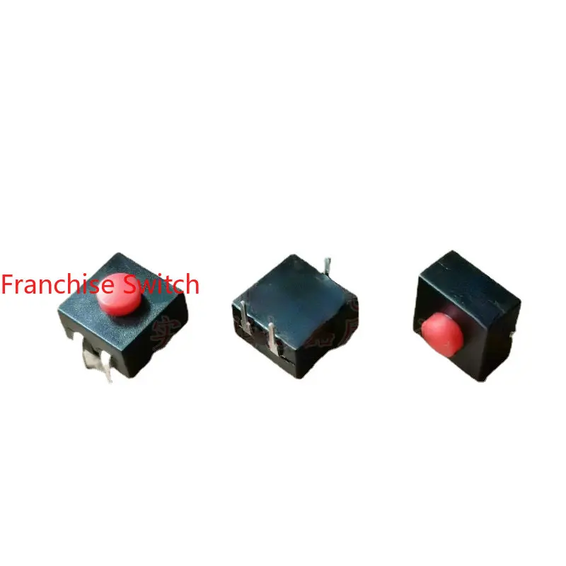 10PCS Strong Light Flashlight Switch 3-pin Button  Self-locking Micro-button, Two On And One Off, Three Feet With Lock.