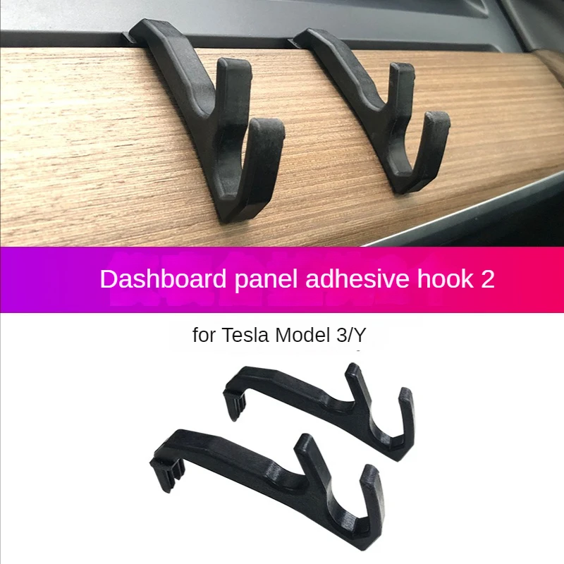 2PCS Model Y Dashboard Hook for Tesla Model Y 3 2023 Bag Umbrella Hanger with Mobile Phone Stand Holder Mount Stand Cool Parts