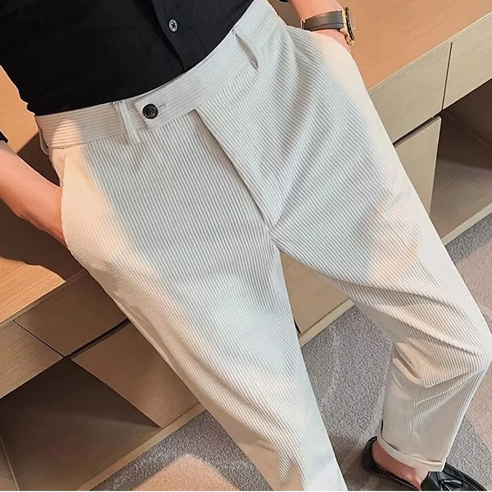 

Рабочие брюки, повседневные брюки для мужчин, брюки из вельветовой ткани, удобные прямые брюки, мужская классическая одежда пошив