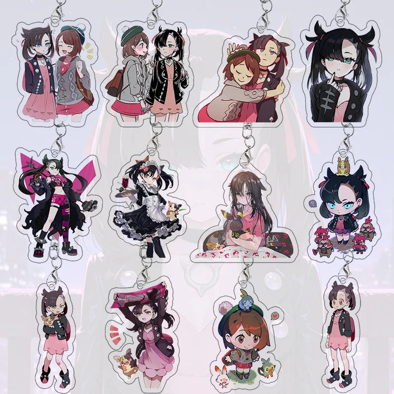Marnie Gloria Acryl-Schlüsselanhänger, Anhänger für Rucksäcke, Accessoires, Mädchen, Kawaii, beste Freundin, gleicher Stil, Geburtstagsgeschenk