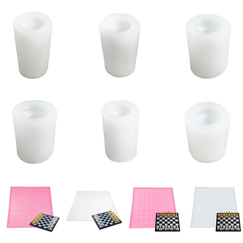 

Handmade Game Epoxy Resin Mold International Chess Silicone Mould DIY Crafts Making Tool