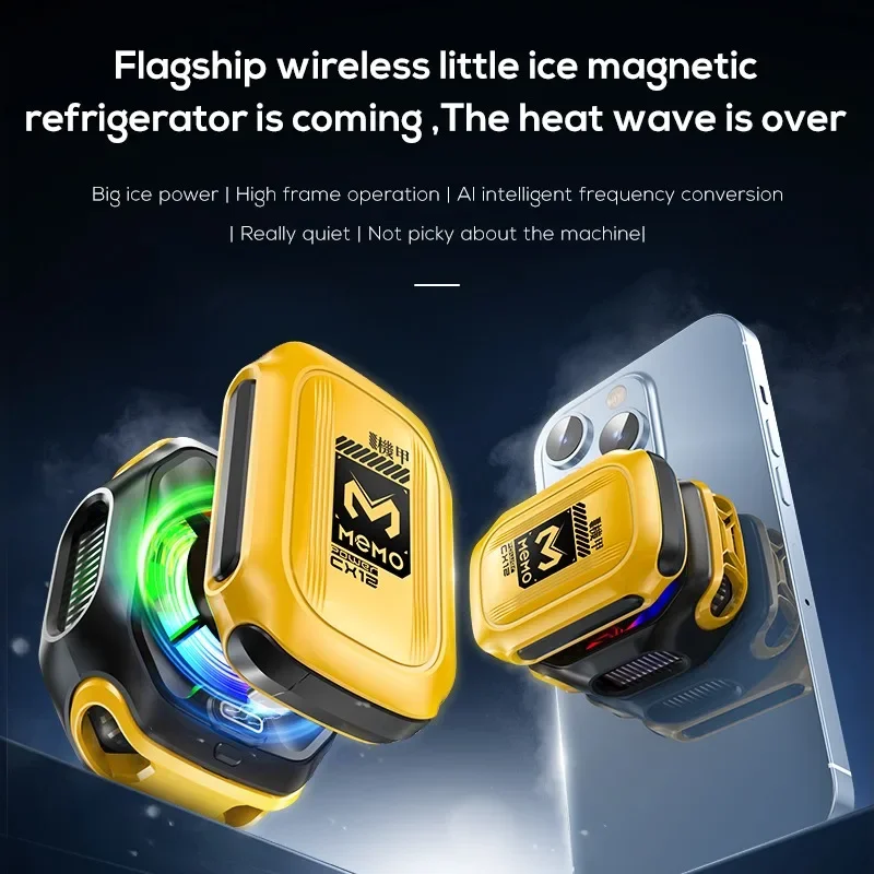 2025 MEMO CX12 Magnetic Phone Cooler with External Battery for PUBG