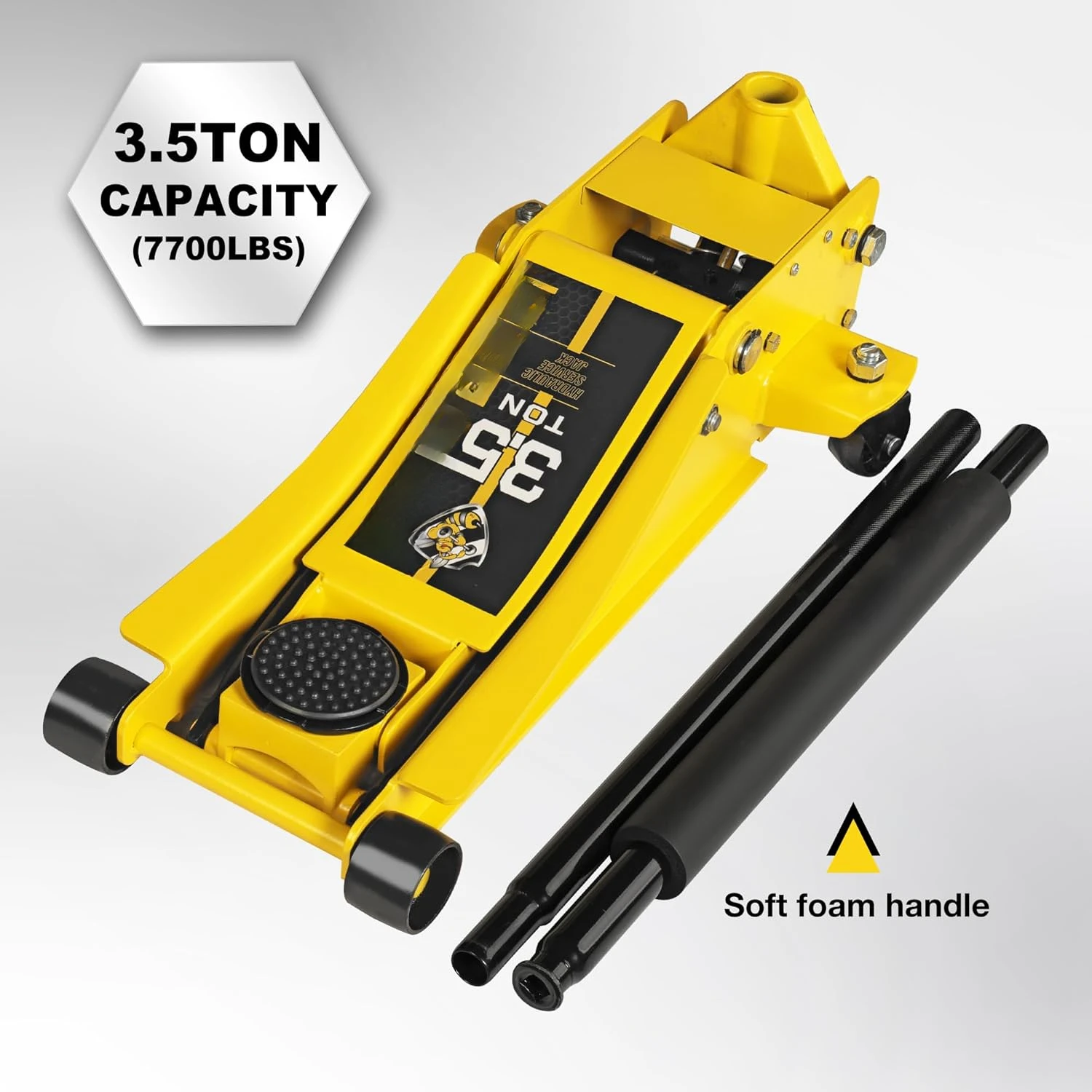 3.5 Ton Low Profile Floor Jack Quickly Lift Hydraulic Car Jack with Dual Pumps, 7700 lb Capacity