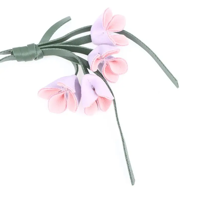 1 Stück Lila Lavendel-Osmanthus-Blumen-Schlüsselanhänger, Niedliches PU-Leder Blumen-Taschenaccessoire für Liebende/Realistische Blume/Gutes Geschenk – Detail 14