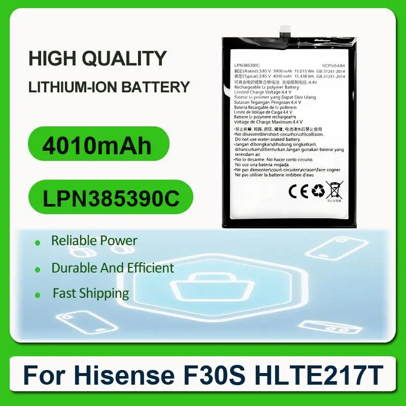 Battery For Hisense LPN385390d LPW38300G Infinity F17 Pro F16 A6L HLTE730T LPN387495 F23 F23M HLTE216T E16 HLTE316T LPN385485