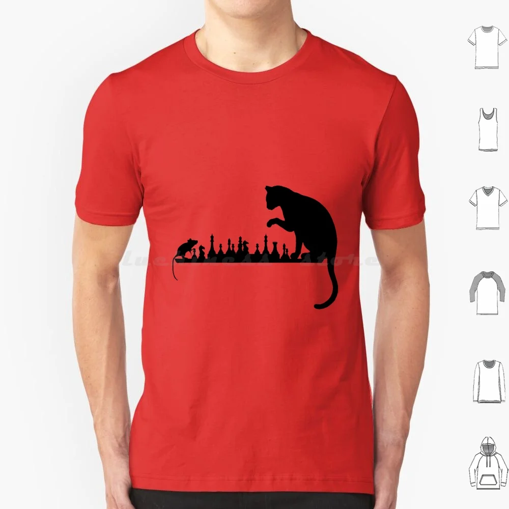 Untitled T Shirt Big Size 100% Cotton Mouse Cat Chess Game Cute Beautifull Poetical Poetic