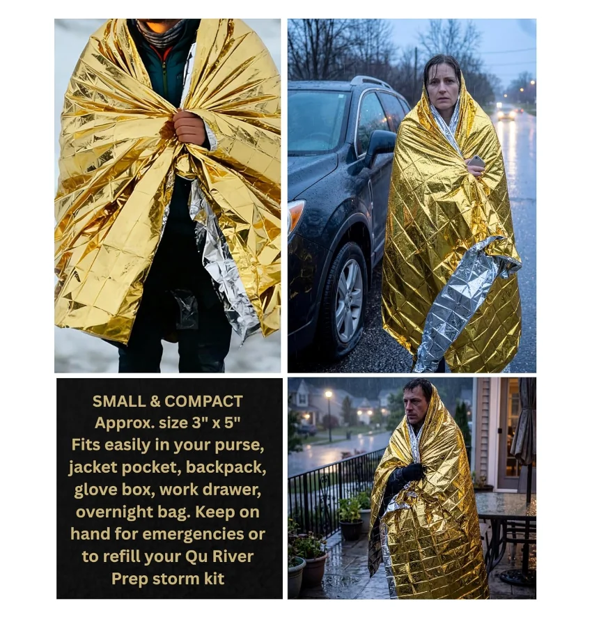 4 sztuki złoto-srebrnych koców – Emergency Mylar Tent recenzja i cena