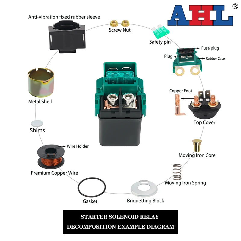 Motorcycle Starter Relay Solenoid for HONDA XL125V XL650 Varadero Transalp XLR125 XR125L XRV750 Africa Twin GL1500C NT650 NT700 