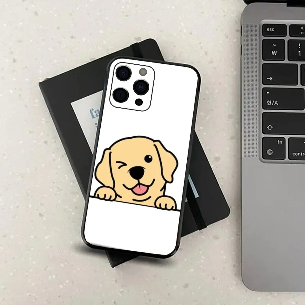 Labrador Dog Phone Case For Apple iPhone 15,14,13,12,11,Pro,X,XS,Max,XR,Plus,Mini Soft Black Cover