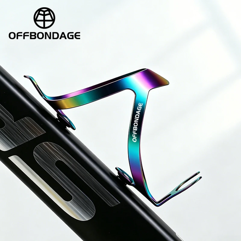 

OFFBONDAGE Bicycle Water Bottle Cage Colorful Gradient Aluminium Alloy Bottle Holder MTB Cycling Products Accessories Equipment