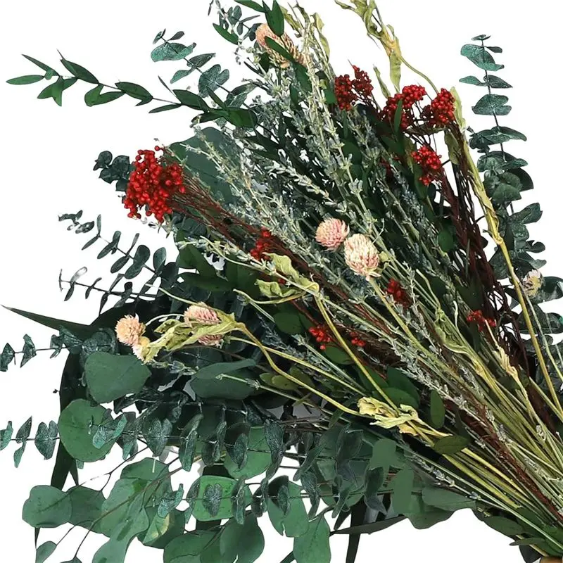 A67P-120Pcs الأوكالبتوس المجفف للاستحمام، الأوكالبتوس مع سيقان للديكور المنزلي، 17 بوصة دش الأوكالبتوس معلقة