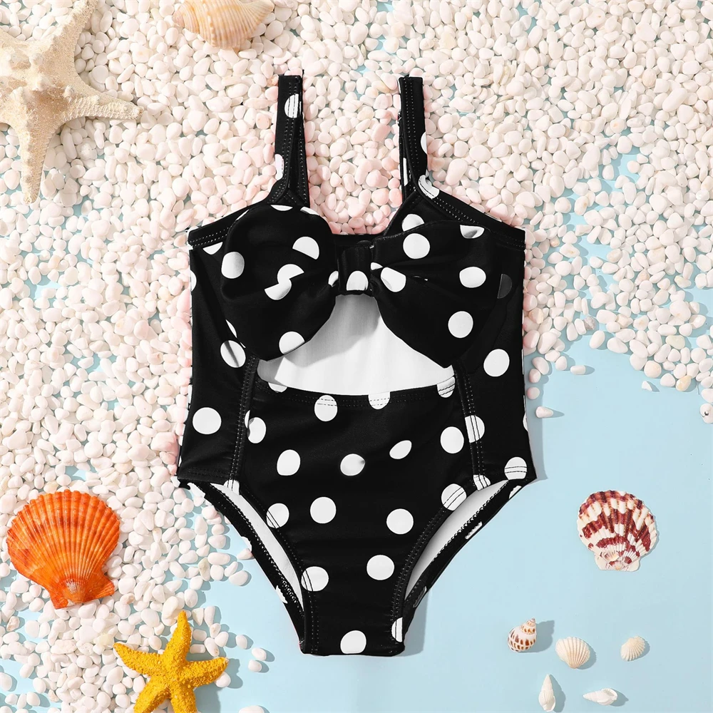 NEW 3-24M Toddler Baby Girls Swimwear Cute Summer Infant Baby Dots Swimsuit Newborn Baby One Piece Bathing Suit Beachwear