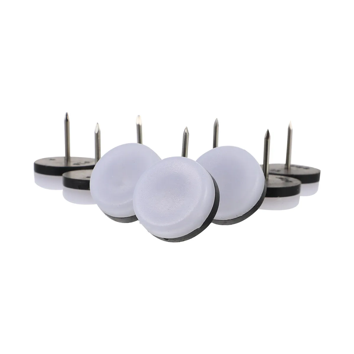 40Pcs Furniture Leg Bottom Pads Nylon Head Non-Skid Floor Protectors Anti-Scratch Chair Table Feet Tacks Glide