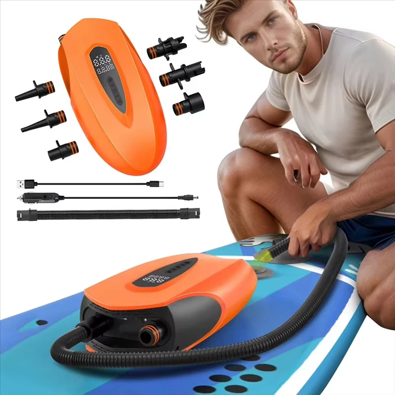 

20PSI SUP Board Pump with Auto Shut Off SUP Boat Inflatable Pump Digital Display Portable Air Compressor for Air Boat Mattress