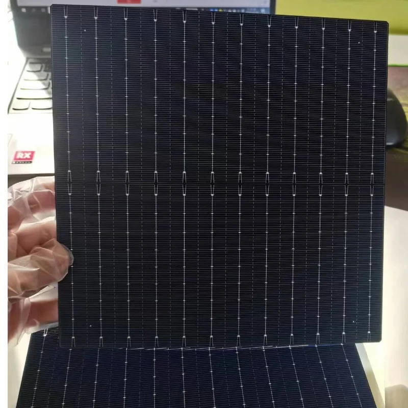 10pcs Solar Cells Monocrystalline 210mm x 210mm Bifacial A Grade 23% High Efficiency For Make Solar Panel