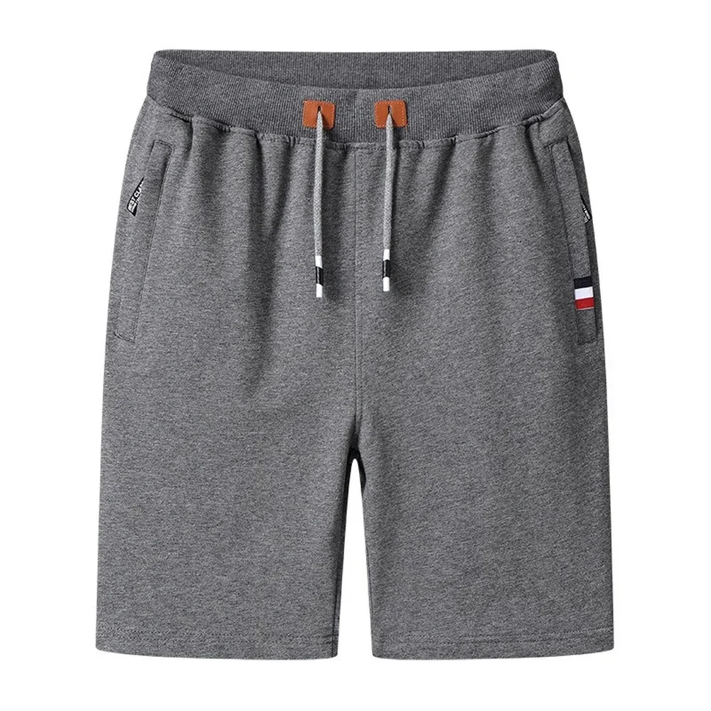 Shorts de suor com elástico na cintura masculino, bermudas masculinas, plus size, treino, casual, calção de jogger monocromático, bolsos, verão, 2022