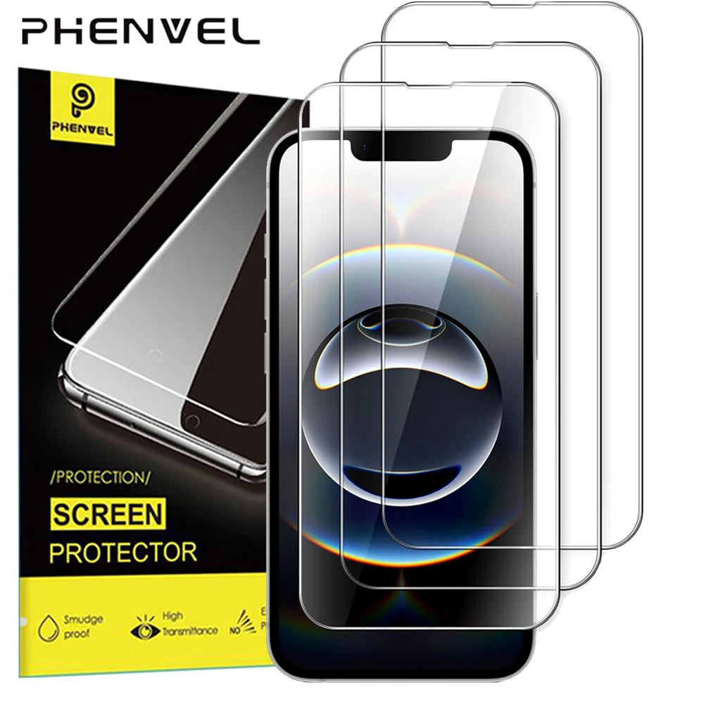 

Защитное стекло Phenvel Transparency для IPHONE 17E 16E, 3 шт., противоударное, из закаленного стекла, для защиты экрана