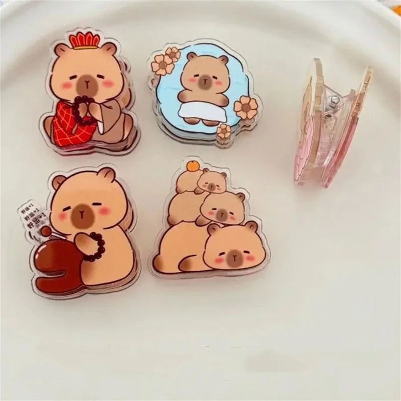 36pcs/lot Creative Capybara Acrylic Clip Cute Photo Craft DIY Decoration Notes Letter Paper Clips Office School Supplies