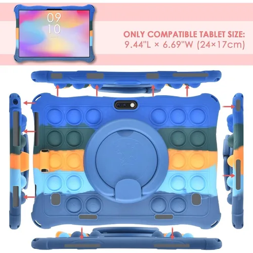 Imagen 2 del producto Funda Universal para tableta de 24x17cm/9,4x6,69 pulgadas, 10,1 pulgadas, silicona suave, 10,1 "", Funda ligera y amigable con los niños, Funda a prueba de golpes