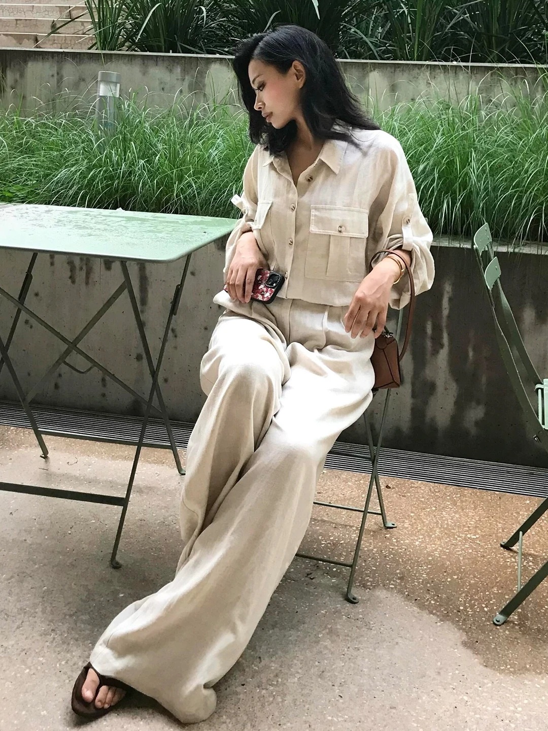 

High-End Faion Linen irt Rer Women's Vintage Slimming Cotton Linen Jumpsuit Autumn New Sle Casual Comfortable Suit