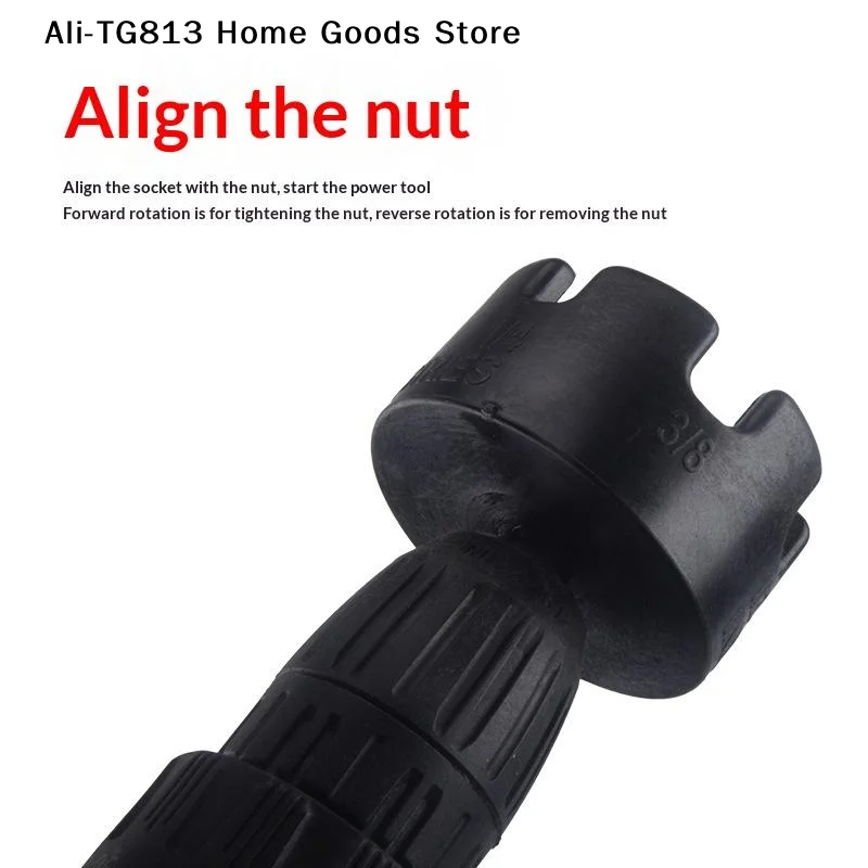 [TG813]Nut Zipper Drill Attachment Remover Bolt Extractor Nut Drill Bit Socket Wrenches Tool Power Tool Accessories