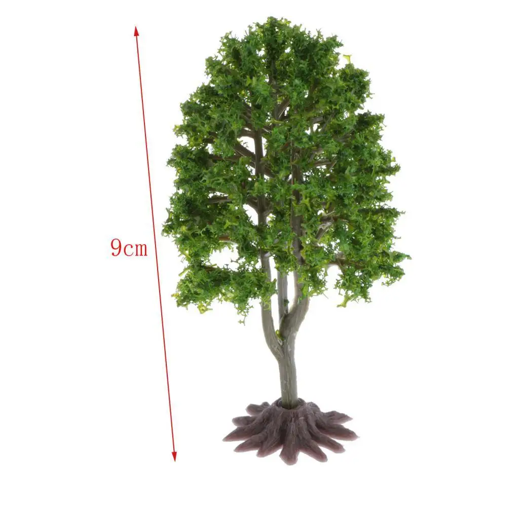 HO Scale Model Trees 1 to 100 Green Plastic Railway Scenery Tree for Miniature Park Garden Landscape Layout