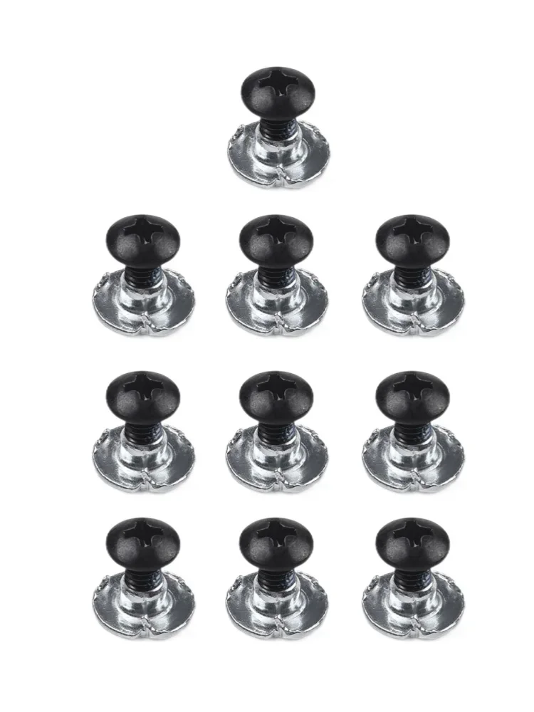 10 pares de tornillos de montaje de reparación de repuesto para patines en línea, pieza de perno de tuerca, accesorios de reparación de tornillos