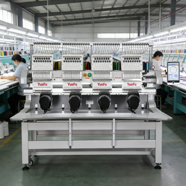 New Model BL-1204C 4 Heads Machine: High Efficiency 12/15 Needles, High Speed Industrial Use