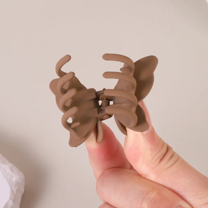 Fermaglio per capelli con fiocco in resina da 4 cm, clip per afferrare in tinta unita da donna, accessorio per capelli con forcina per capelli semplice e opaca