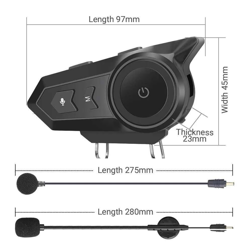 Zestaw słuchawkowy do kasku motocyklowego zestaw słuchawkowy Casco Moto redukcja szumów Interphone wodoodporna casete De Moto akcesoria Bluetooth