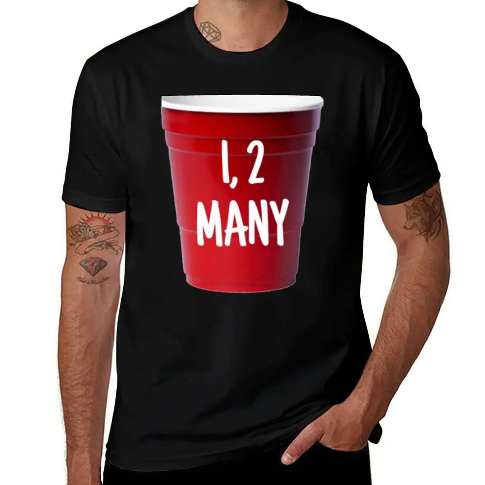 1 2 many T-Shirt shirts graphic tees vintage t shirts mens funny t shirts