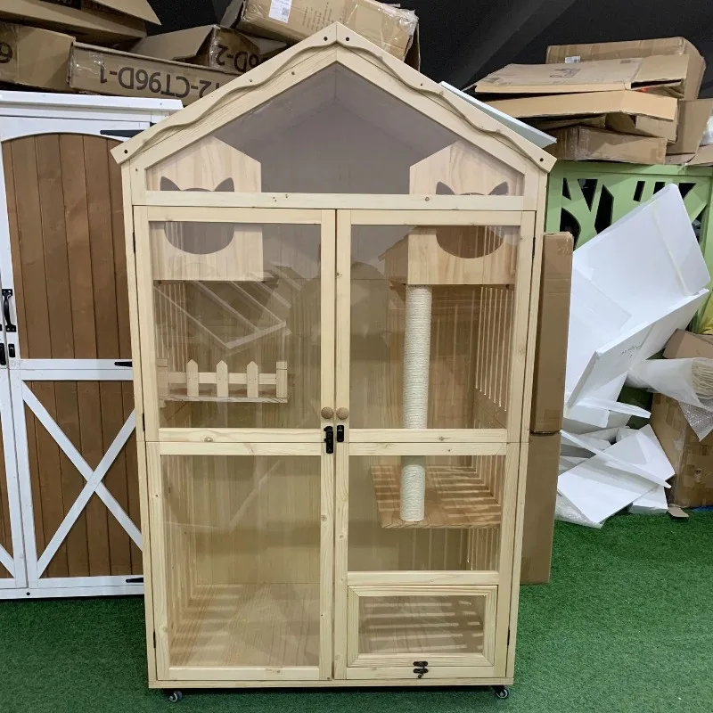 

Hot-selling outdoor oversized solid wood cat cage cat house cat house