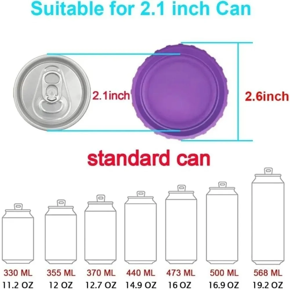 1/6 Piece Silicone Soda Can Cover Suitable for Beer Beverage Juice Beverage Can Cola Standard Can Protector Water Bottle Cover view 5